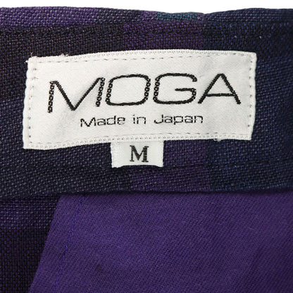 MOGA Purple Blue Linen Shorts