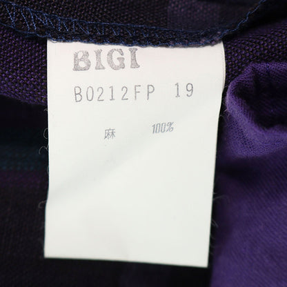 MOGA Purple Blue Linen Shorts