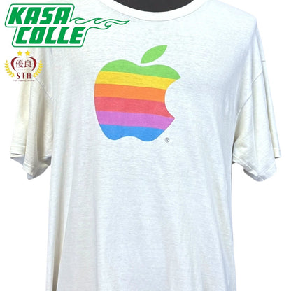 Apple 90s Rainbow Logo The Mac Zone Back Print Tee Size XL