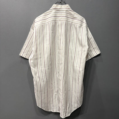 ISSEY MIYAKE Cotton Stripe S/S Shirt White