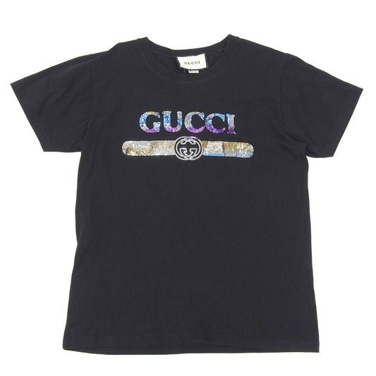 GUCCI Logo Short Sleeve T-Shirt Black Size S