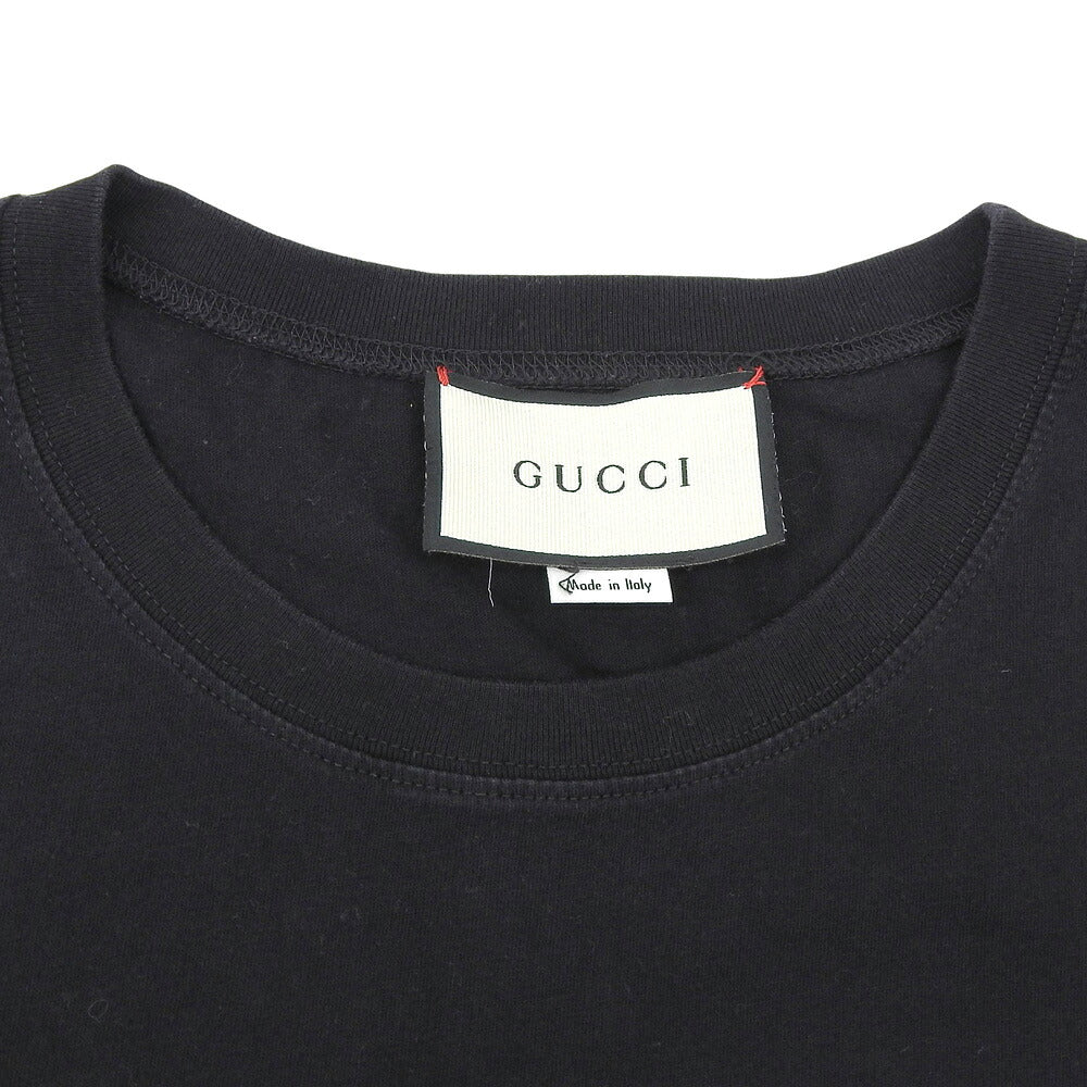 GUCCI Logo Short Sleeve T-Shirt Black Size S