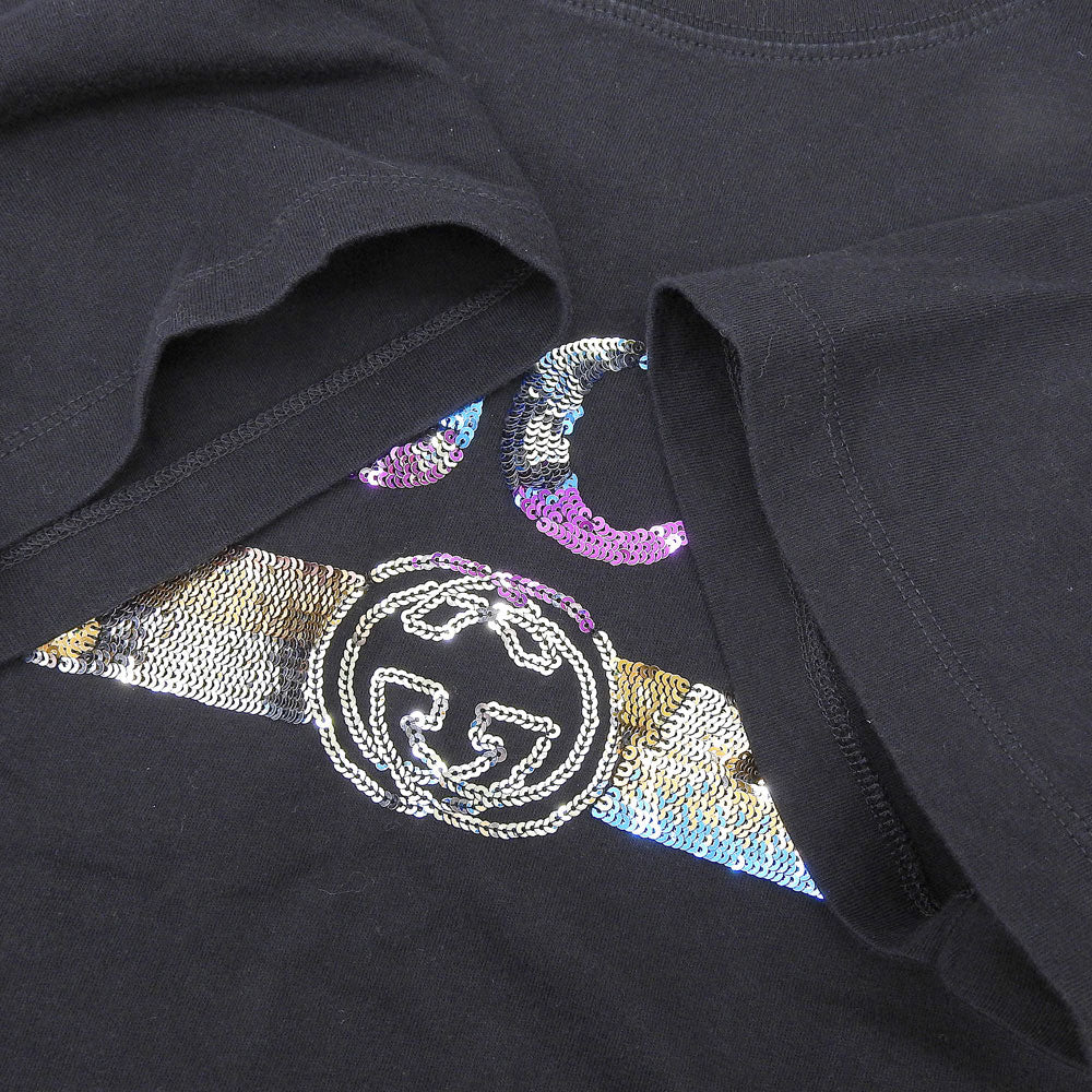 GUCCI Logo Short Sleeve T-Shirt Black Size S