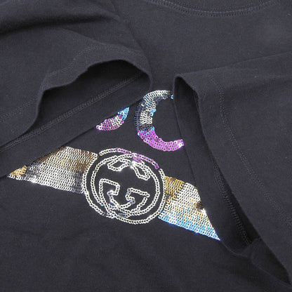 GUCCI Logo Short Sleeve T-Shirt Black Size S