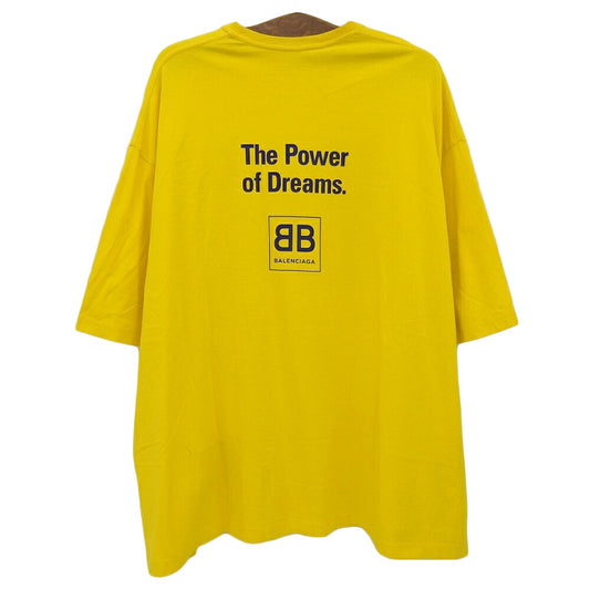 BALENCIAGA Logo T-Shirt Yellow Size XS