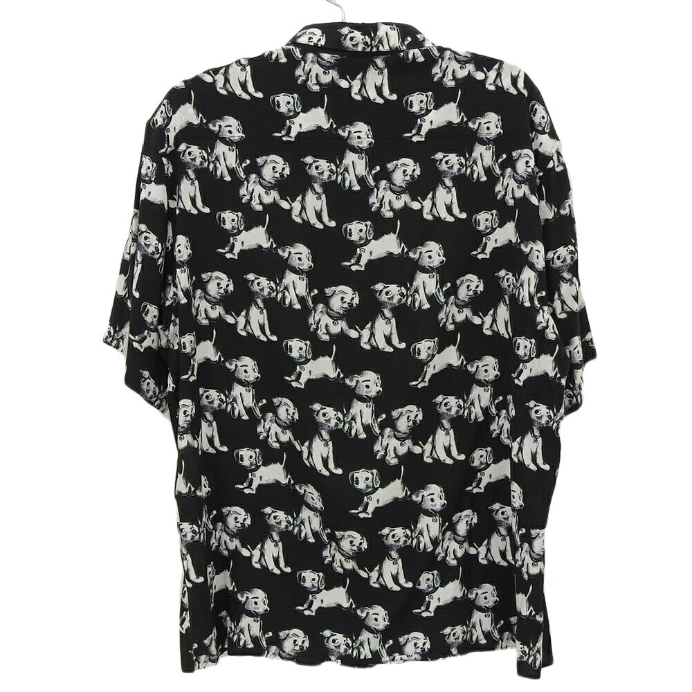 CELINE All-Over Dog Print Shirt Black/White Size 38