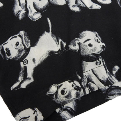 CELINE All-Over Dog Print Shirt Black/White Size 38
