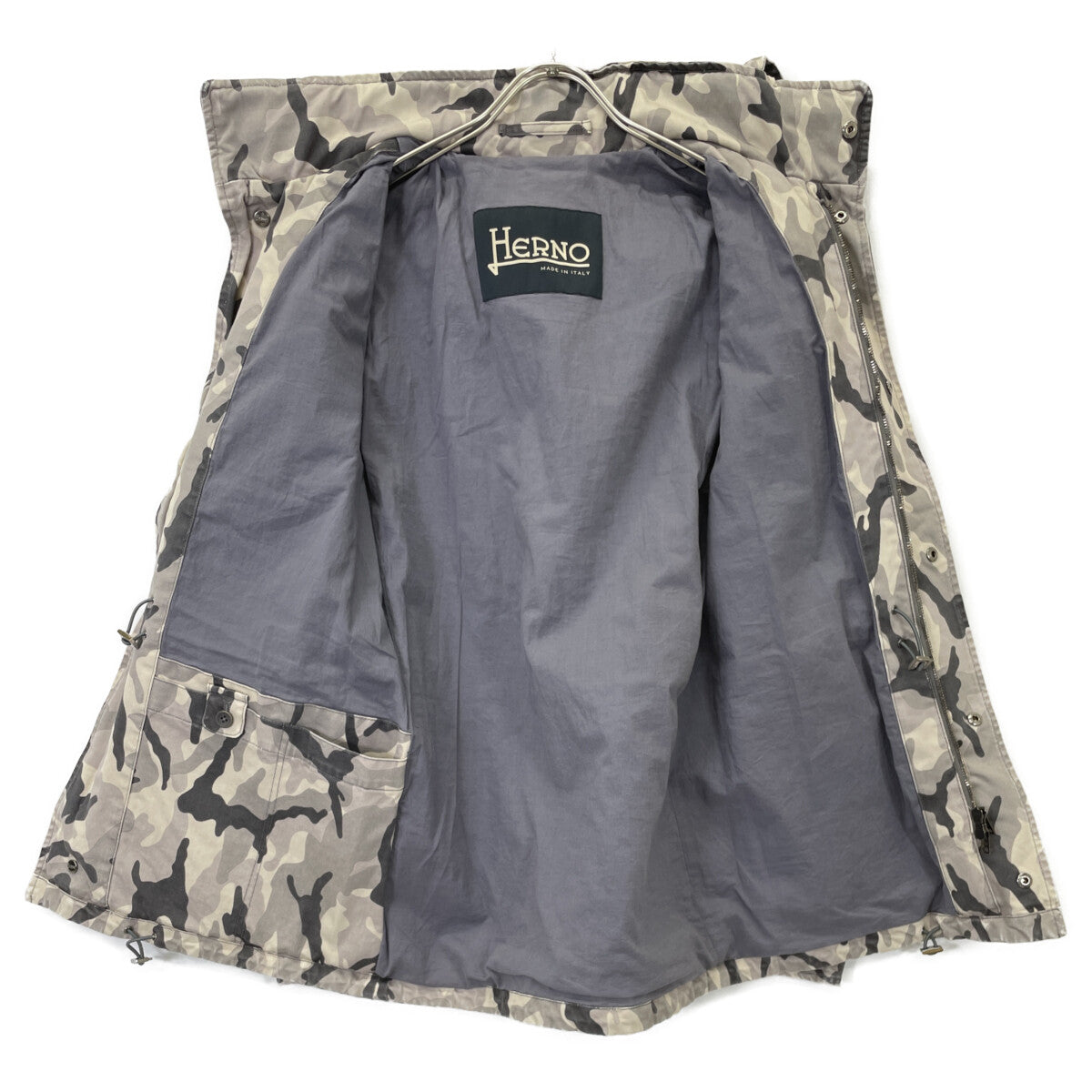 HERNO FI0044U Camo Field Jacket Black/White Size 44
