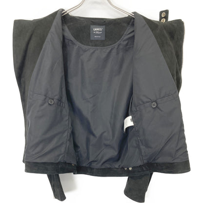 EMMETI Black Goatskin Suede Joseph Riders Jacket Size 44
