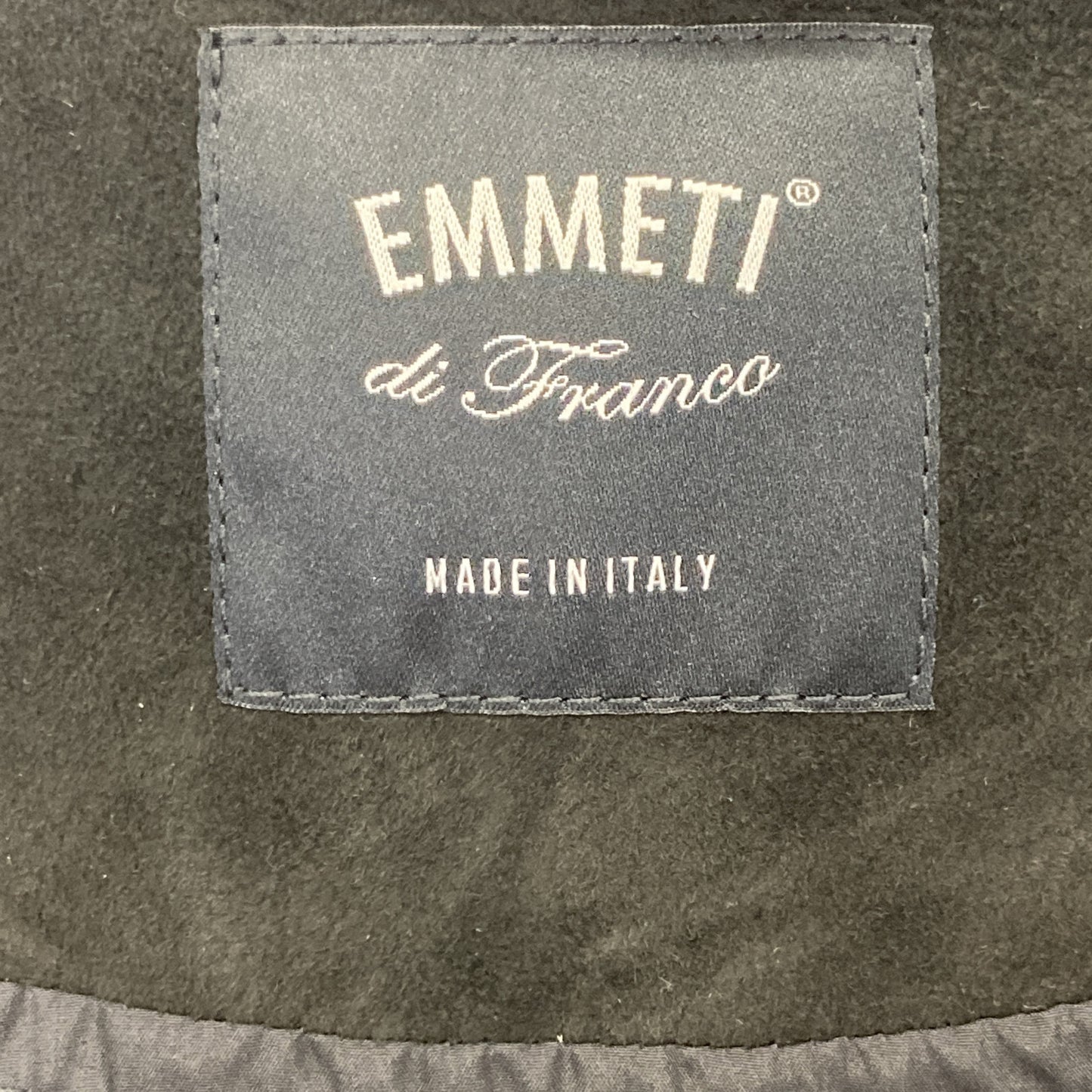 EMMETI Black Goatskin Suede Joseph Riders Jacket Size 44