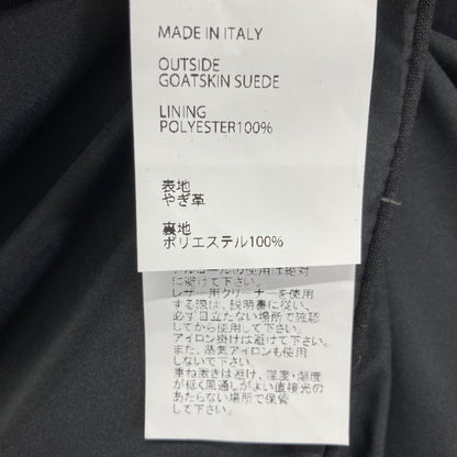 EMMETI Black Goatskin Suede Joseph Riders Jacket Size 44
