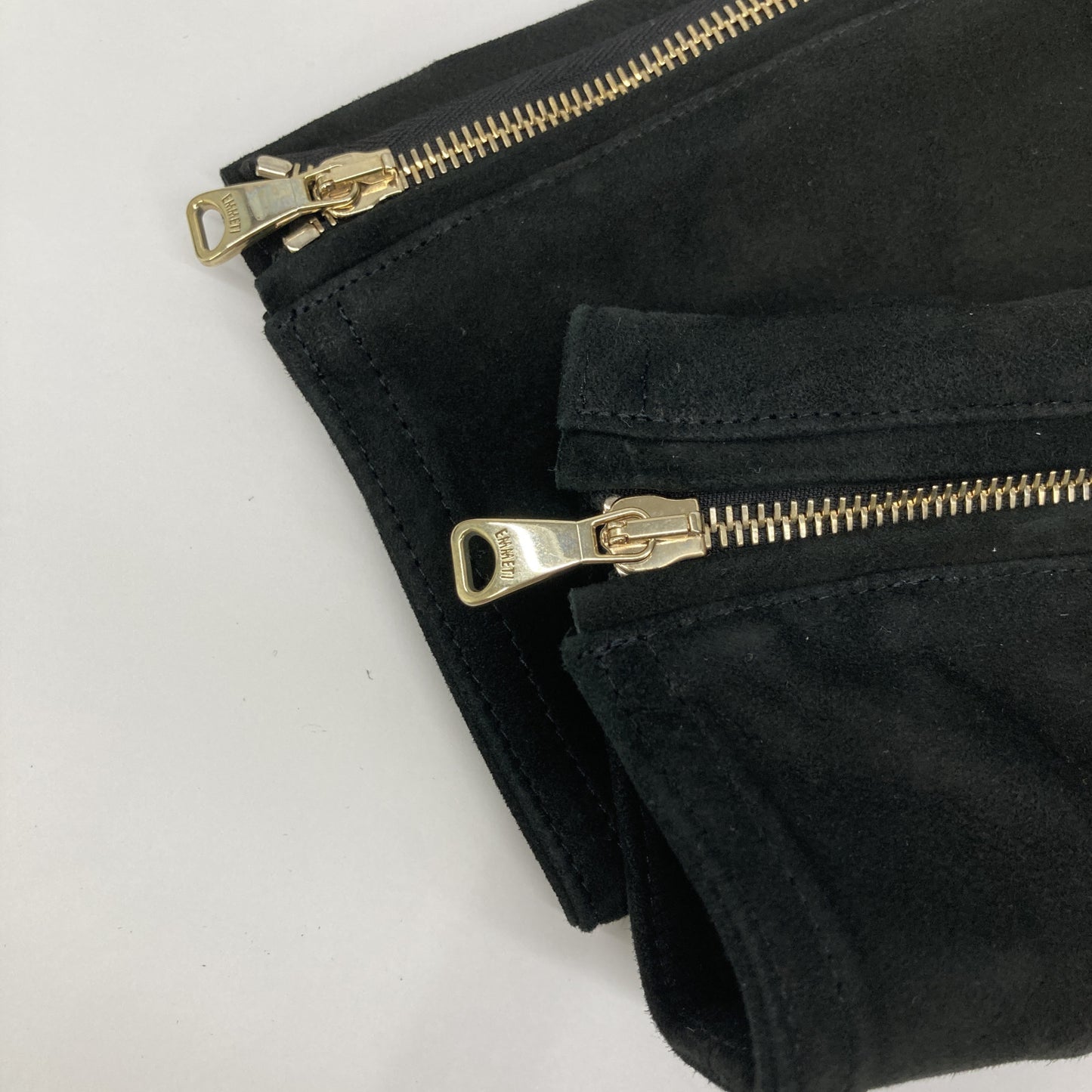 EMMETI Black Goatskin Suede Joseph Riders Jacket Size 44