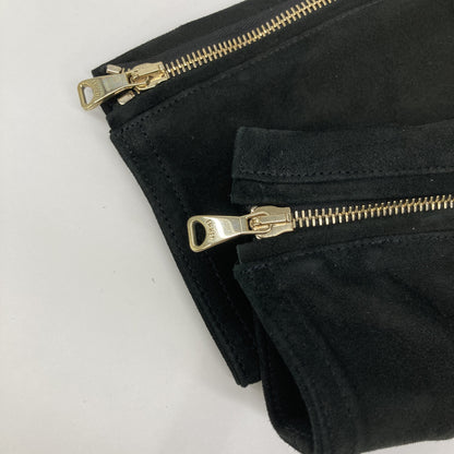 EMMETI Black Goatskin Suede Joseph Riders Jacket Size 44