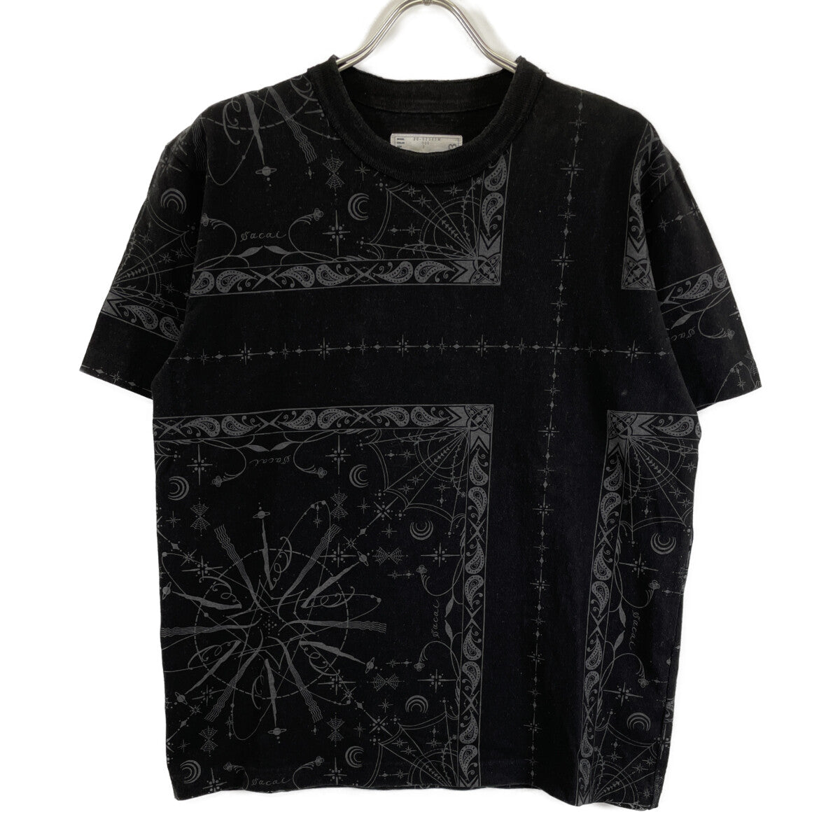 Dr.Woo x sacai Bandana Print T-Shirt Black Size 2