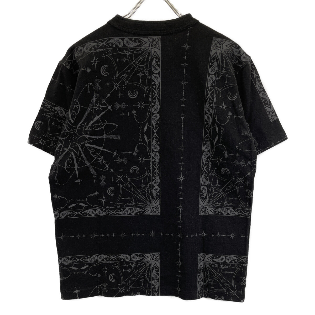 Dr.Woo x sacai Bandana Print T-Shirt Black Size 2