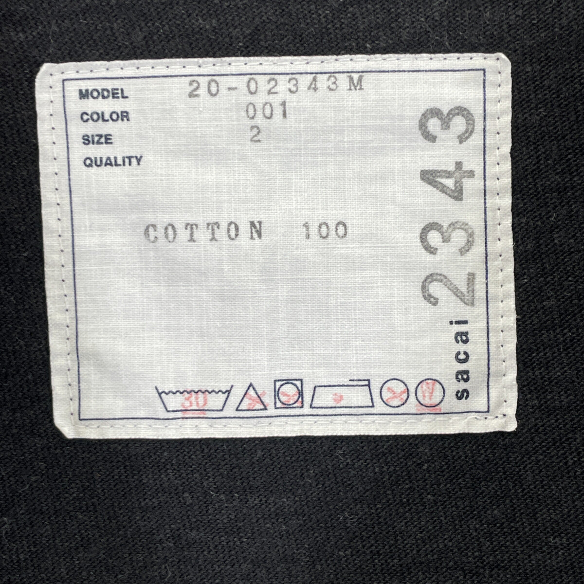Dr.Woo x sacai Bandana Print T-Shirt Black Size 2