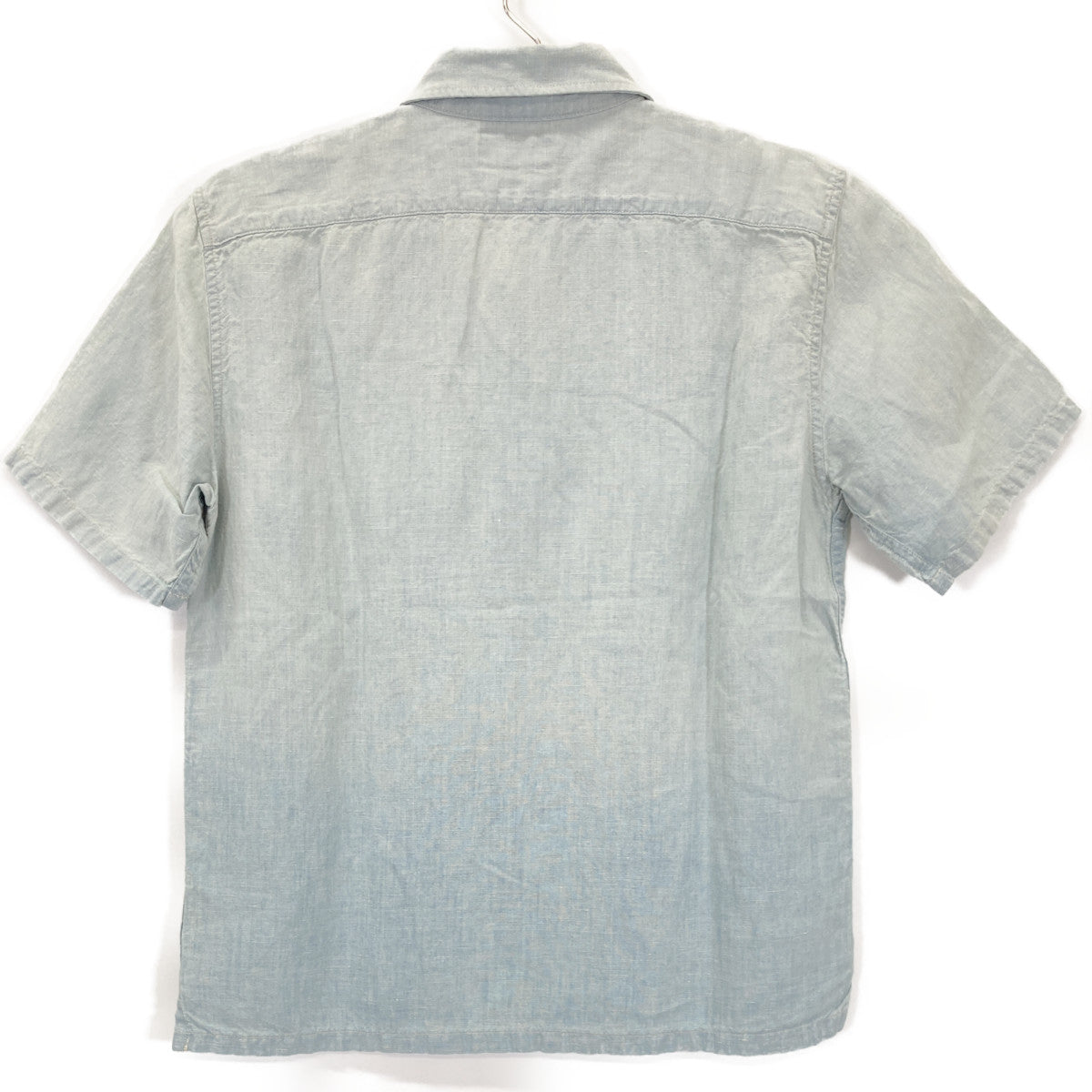 RRL Light Blue Cotton-Linen Open Collar Shirt Size 2