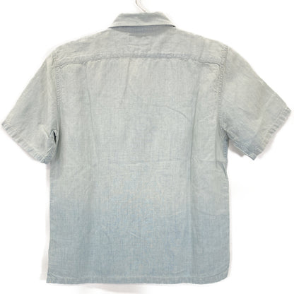 RRL Light Blue Cotton-Linen Open Collar Shirt Size 2