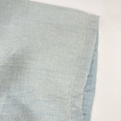 RRL Light Blue Cotton-Linen Open Collar Shirt Size 2