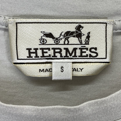 HERMES Cotton Bicycle Parts T-Shirt Khaki Size S
