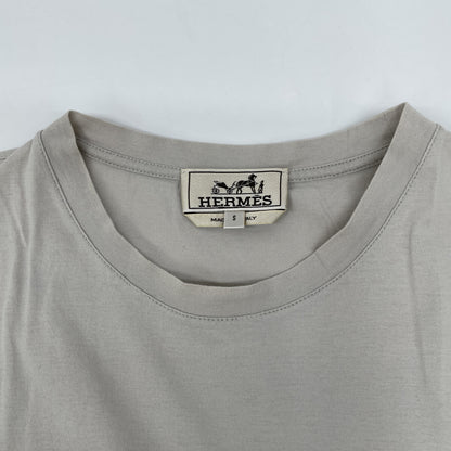 HERMES Cotton Bicycle Parts T-Shirt Khaki Size S