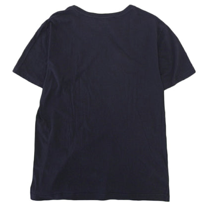 GUCCI Cotton Emblem T-Shirt Navy Size S