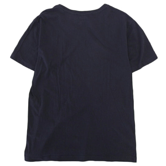 GUCCI Cotton Emblem T-Shirt Navy Size S