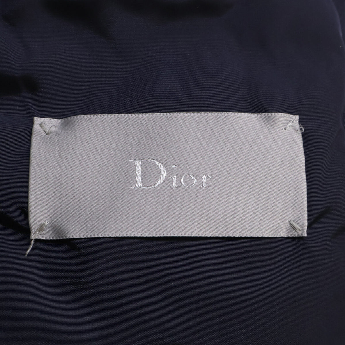 Dior HOMME Navy Boa Collar Lamb Leather Down Jacket Size 50