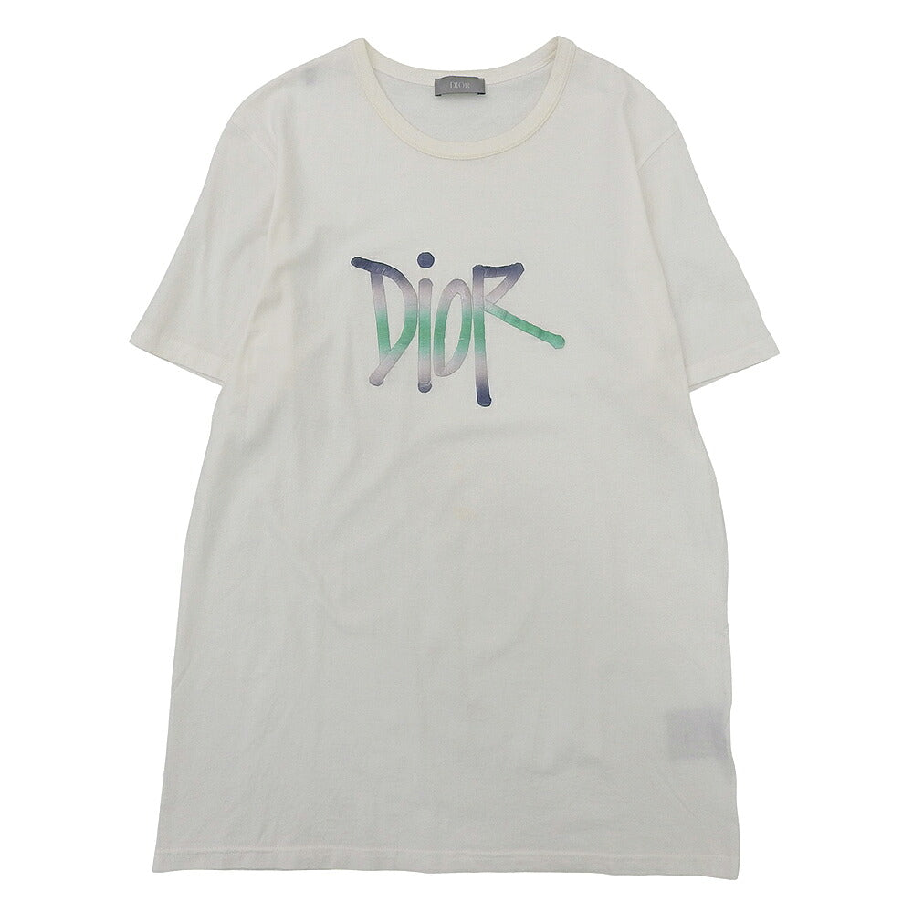 DIOR 20AW Cotton Logo T-Shirt White Size M
