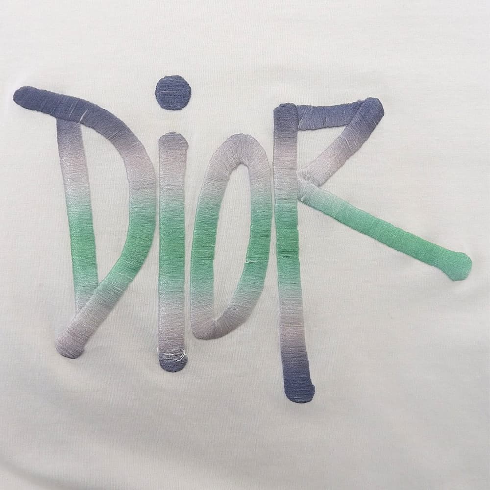 DIOR 20AW Cotton Logo T-Shirt White Size M