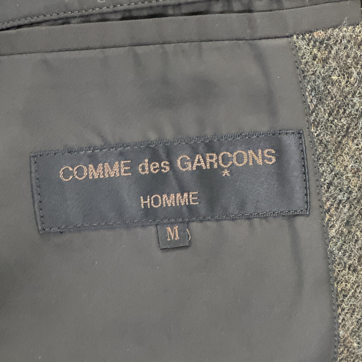 COMMEdesGARCONS HOMME Wool Khaki Melange Blazer Size Ⅿ