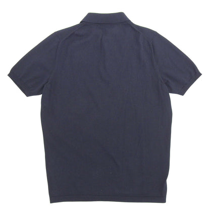 Cruciani 27 Gauge Cotton Knit Polo Navy Size 46
