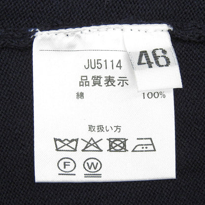 Cruciani 27 Gauge Cotton Knit Polo Navy Size 46
