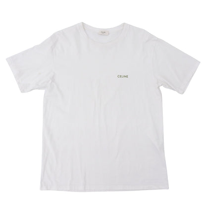 CELINE Cotton Logo T-Shirt White Size M