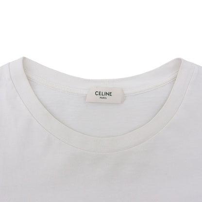CELINE Cotton Logo T-Shirt White Size M
