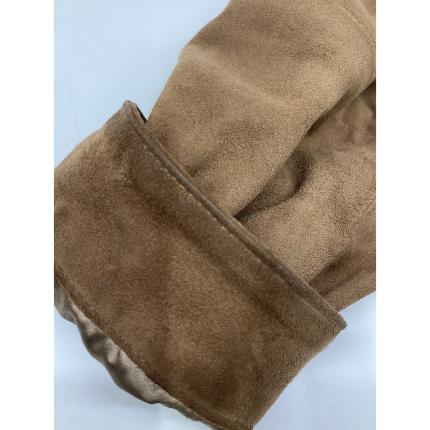 L'EDELLI Brown Lamb Suede Leather Riders Jacket Size 46