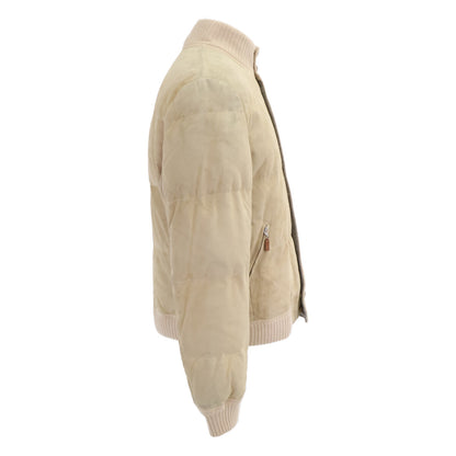 BRUNELLO CUCINELLI Suede Cashmere Lined Jacket Beige Size XS