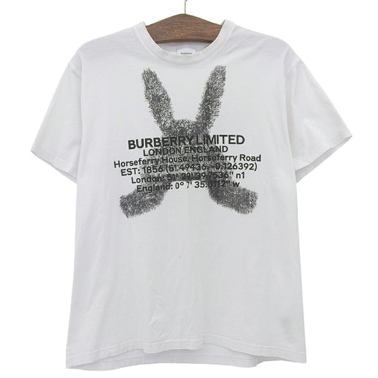 BURBERRY Cotton Rabbit Logo Tee White Size M