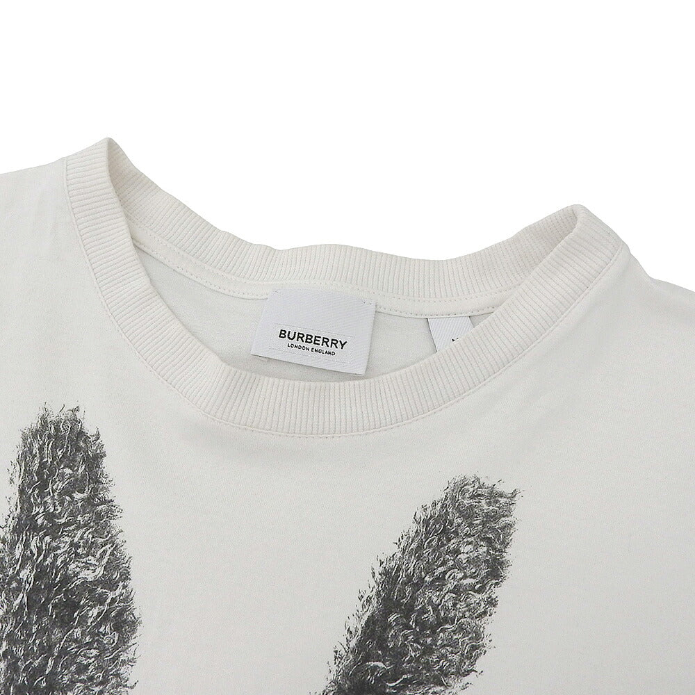 BURBERRY Cotton Rabbit Logo Tee White Size M