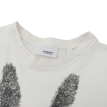 BURBERRY Cotton Rabbit Logo Tee White Size M