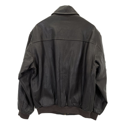 L.L.Bean Made in Turkey Brown Leather Flight Jacket Size L