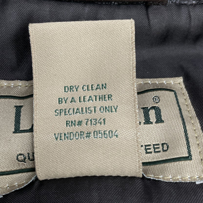 L.L.Bean Made in Turkey Brown Leather Flight Jacket Size L