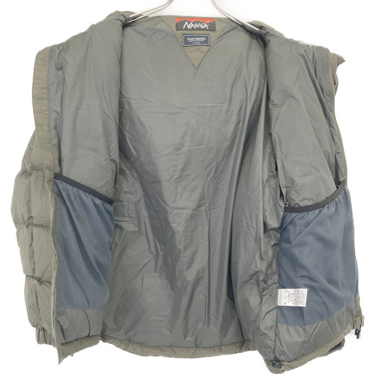KRIF MAYER x NANGA Khaki Nylon Down Jacket Size L