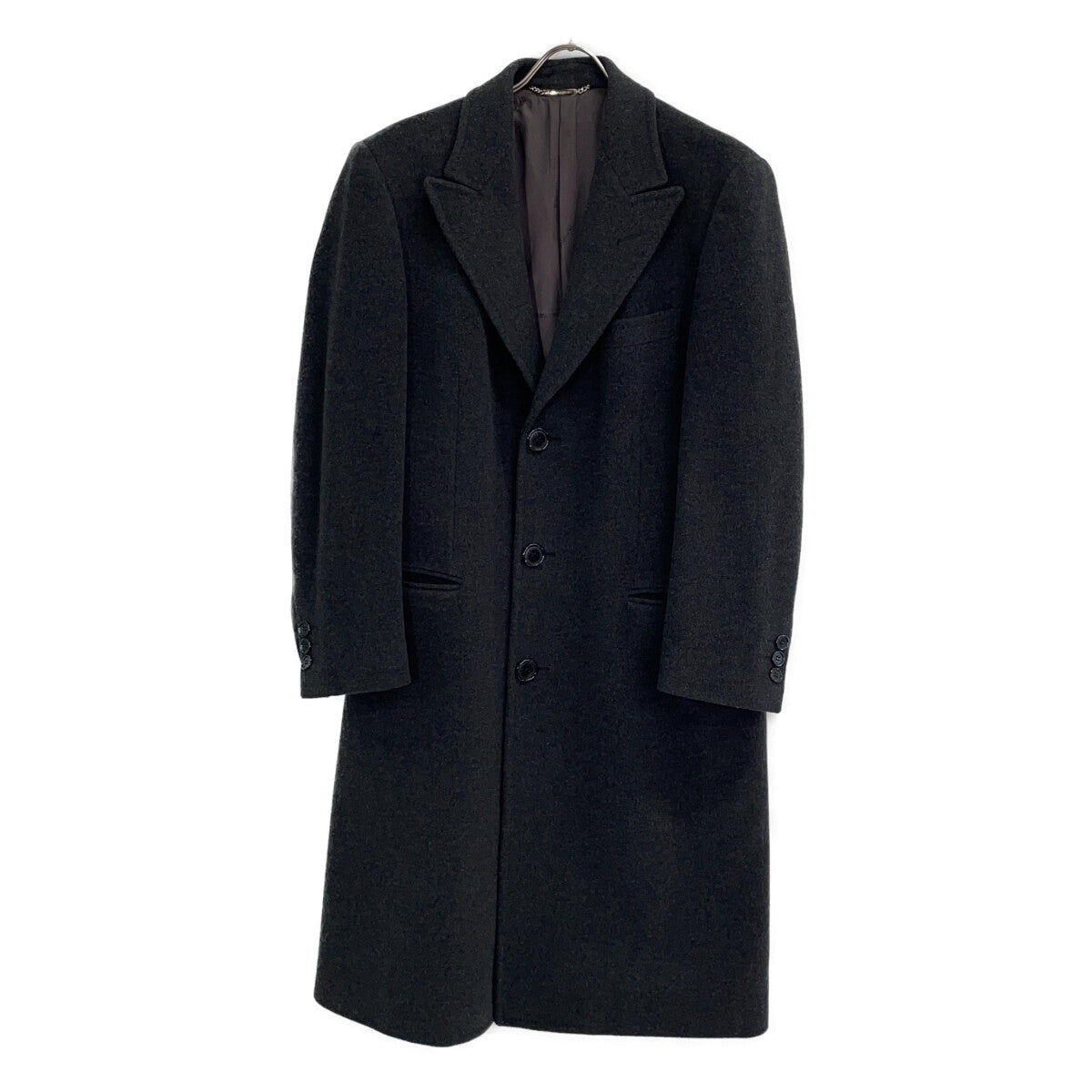 DOLCE&GABBANA Gray Wool Chester Coat Size M