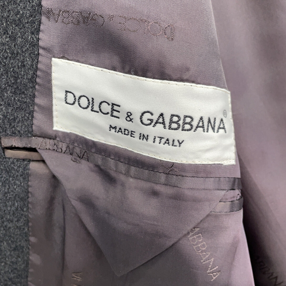 DOLCE&GABBANA Gray Wool Chester Coat Size M