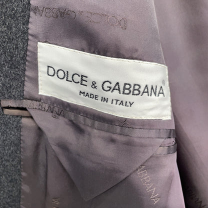 DOLCE&GABBANA Gray Wool Chester Coat Size M