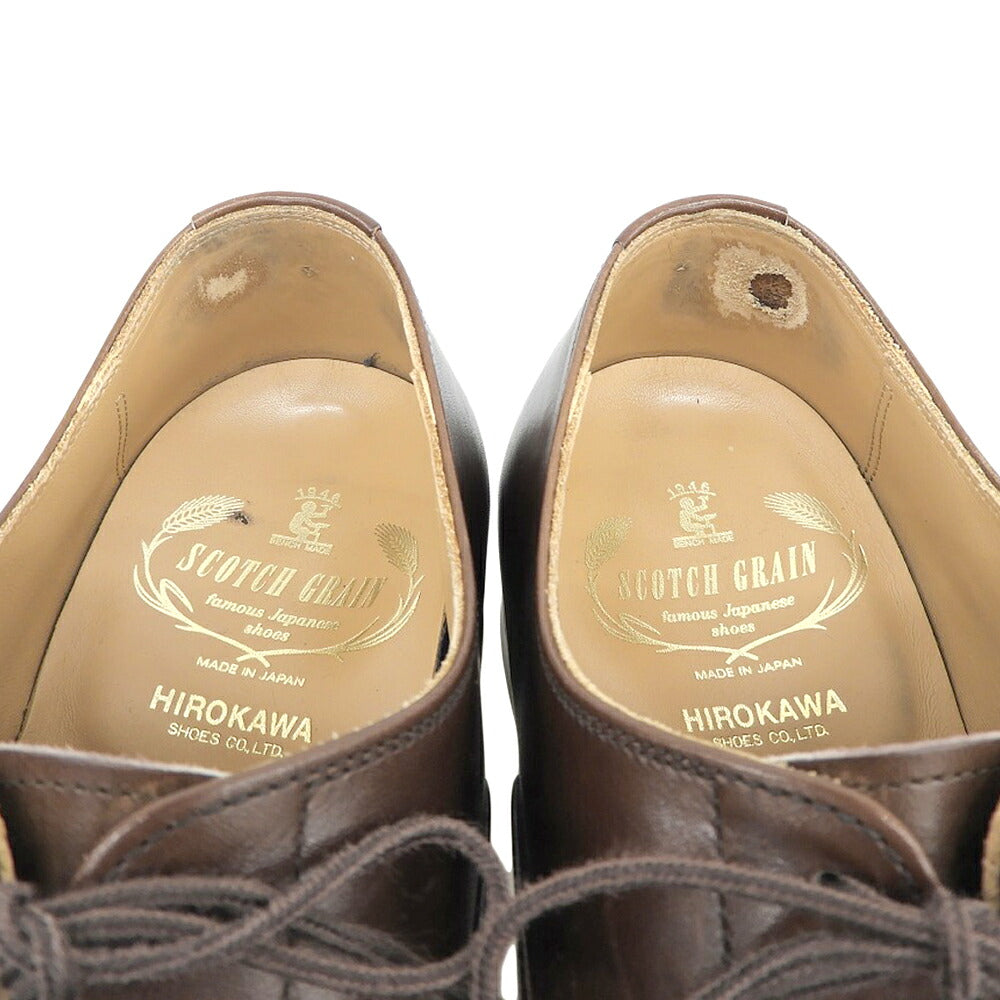 SCOTCH GRAIN Odessa Straight Tip Shoes Brown Size 24.5