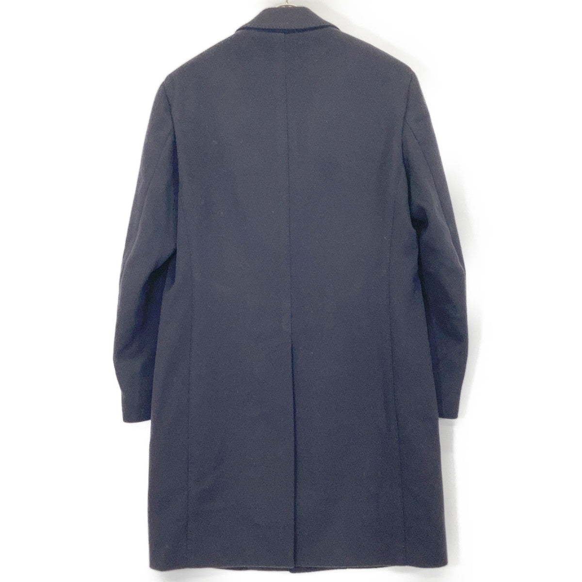 LARDINI Special Wool Flannel Chester Coat Navy