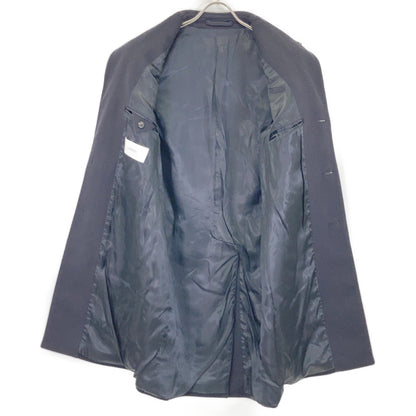 LARDINI Special Wool Flannel Chester Coat Navy