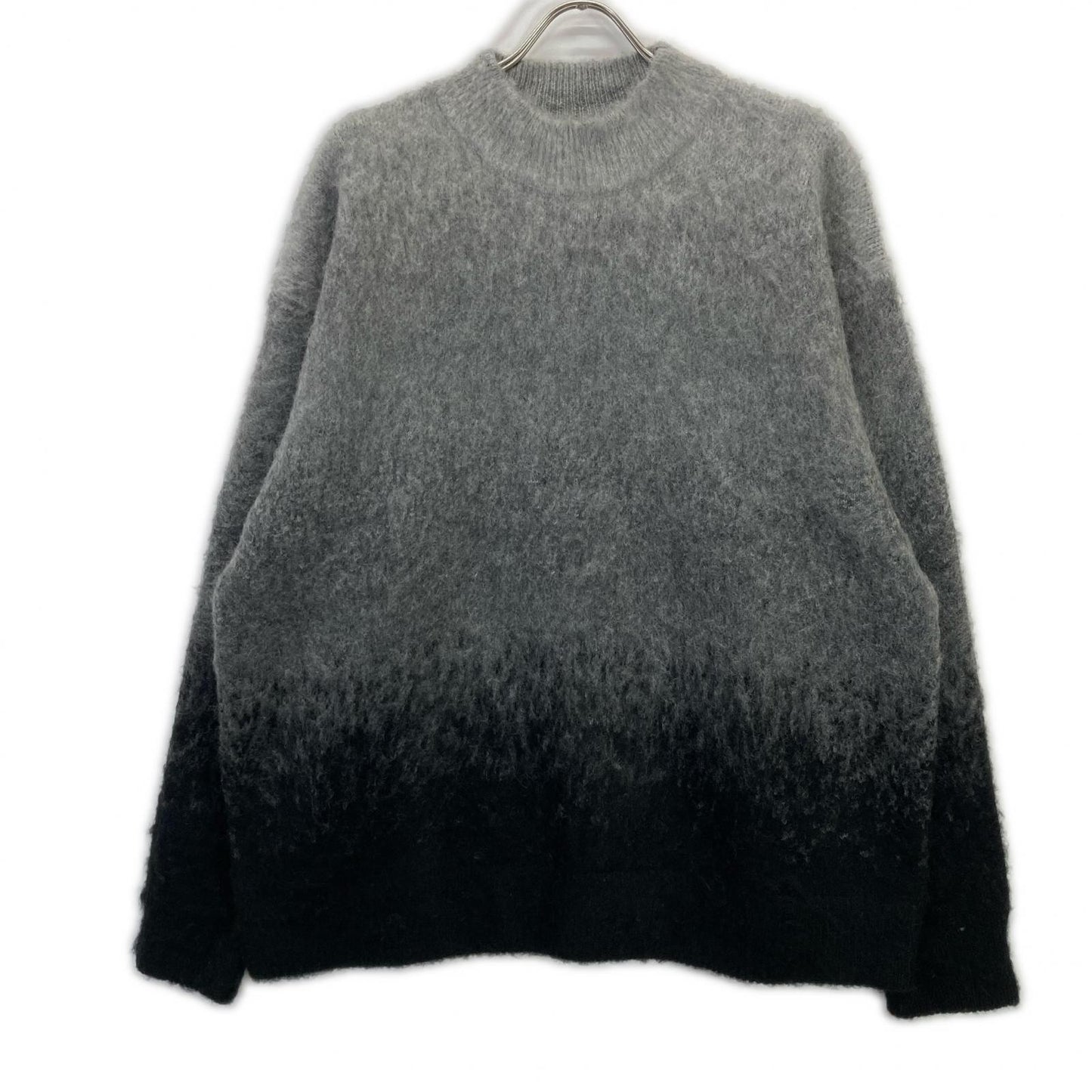 AKM Gradient Mohair Crewneck Knit Black/Gray Size XL
